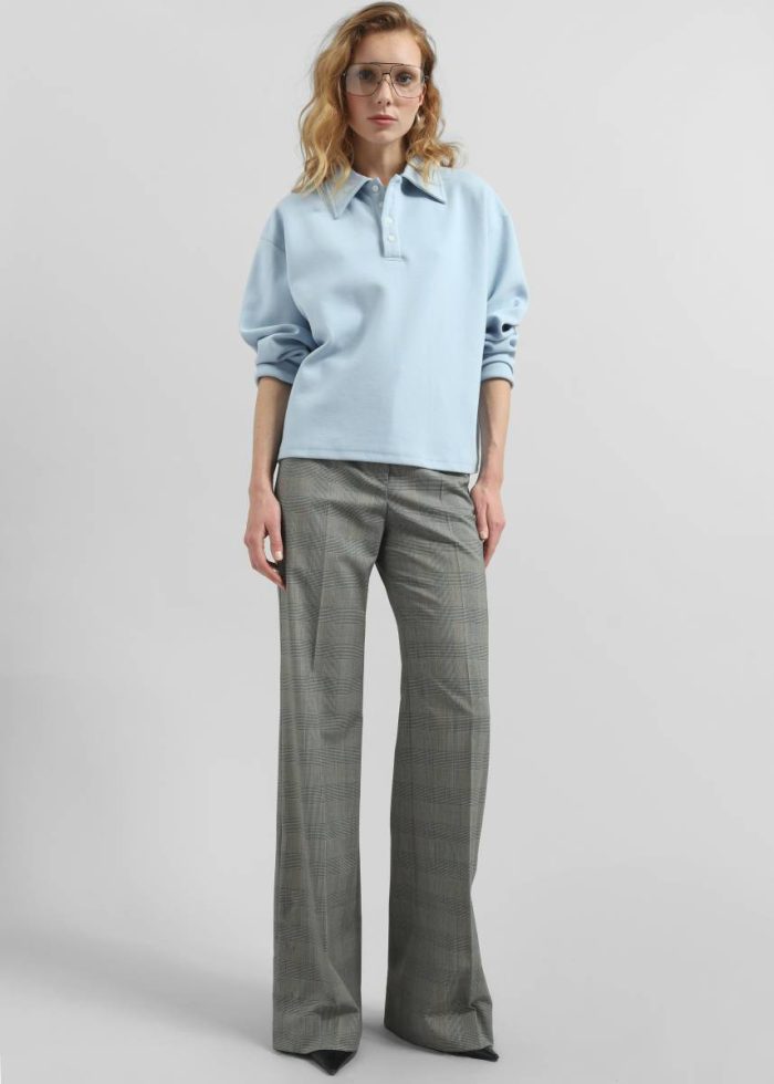 Women The Frankie Shop Tops Mosbach Polo - Sky Blue Blue