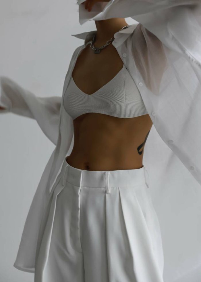 Women The Frankie Shop White Marlow Oversized Linen Shirt - White Tops