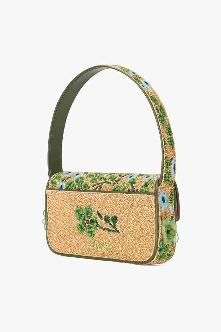 Women Tommy Beaded Bag Moss Floral Tapestry Staud Beaded/Novelty