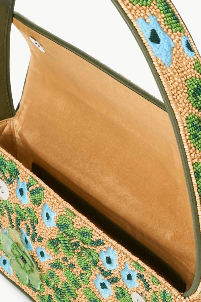 Women Tommy Beaded Bag Moss Floral Tapestry Staud Beaded/Novelty