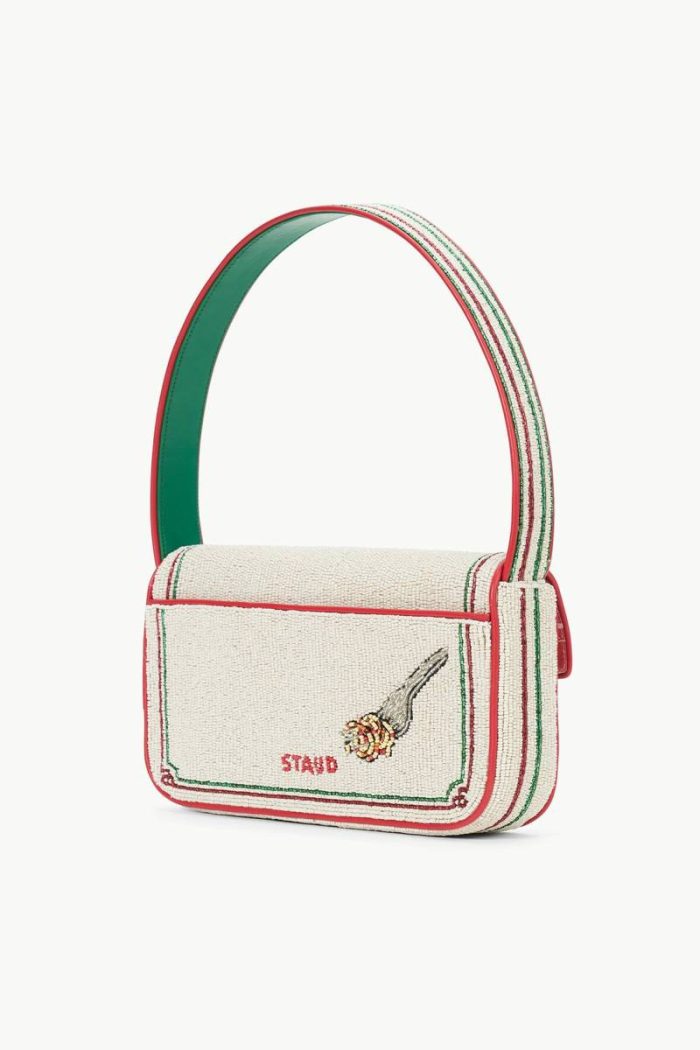 Women Tommy Beaded Bag Tomato Beaded/Novelty Staud