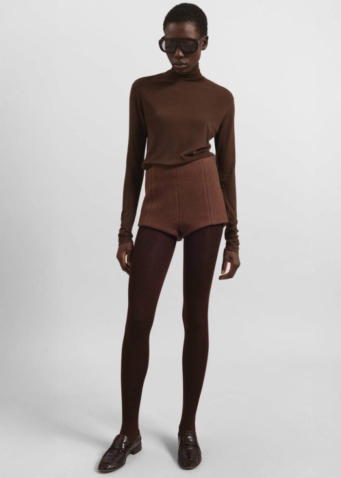 Women Tops Evren Sheer Turtleneck - Brown The Frankie Shop Brown