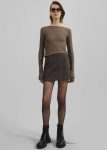 Women Tops Mesa Sheer Long Sleeve Tee - Brown The Frankie Shop Brown