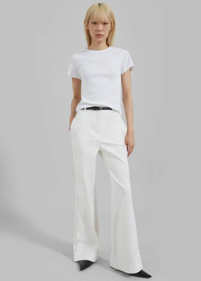 Women White The Frankie Shop Tops Kellen Baby Tee - White