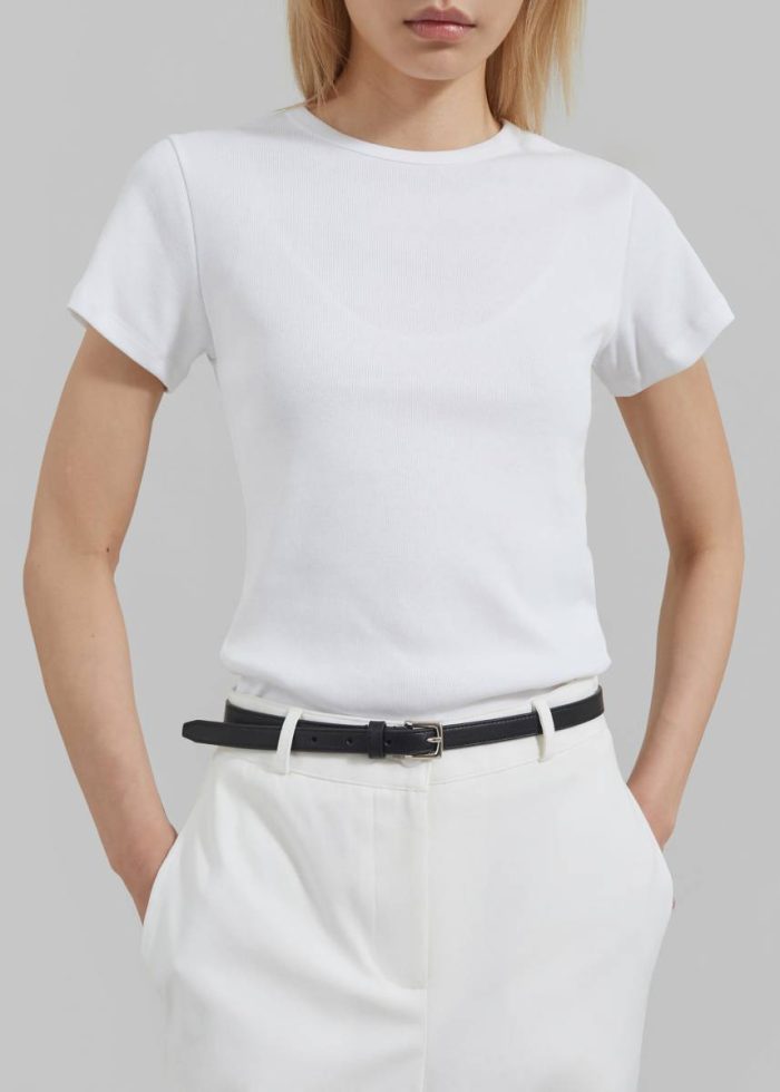 Women White The Frankie Shop Tops Kellen Baby Tee - White