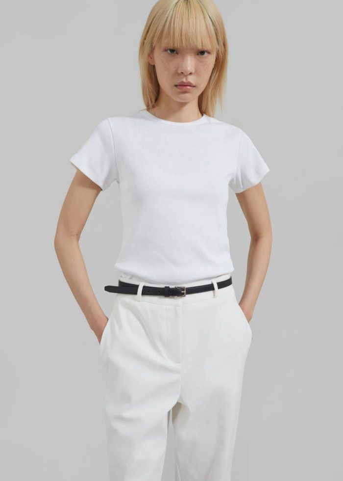 Women White The Frankie Shop Tops Kellen Baby Tee - White